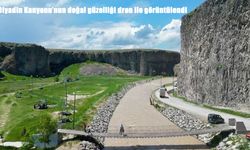 Diyadin Kanyonu’nun doğal güzelliği dron ile görüntülendi