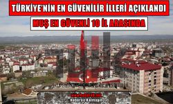 TÜİK verileri açıkladı: Muş, Türkiye’nin en güvenli 10 ili arasında!