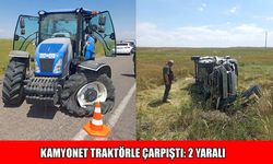 Malazgirt'te kamyonet ile traktör çarpıştı: 2 yaralı