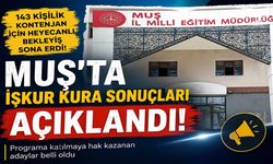 Muş’ta İUP kura sonuçları açıklandı: İşte ilçe ilçe isim listeleri
