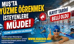 Muş'ta çocuklar için ücretsiz yüzme eğitimi