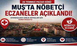 Muş’ta pazar günü hangi eczaneler nöbetçi? İşte ilçe ilçe tam liste