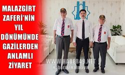 Bursa’da yaşayan gazilerden Malazgirt Kaymakamı Kahraman’a ziyaret