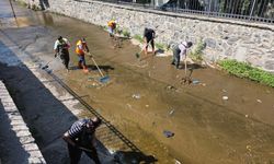 Alabalık deresi Belediye ekiplerince temizlendi