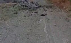 Tunceli'de heyelan anı kameralara yansıdı
