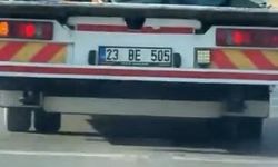 Elazığ’da Çekici Üzerinde İlginç Yolculuk