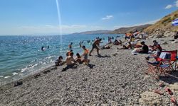 Adilcevaz plajları tıklım tıklım