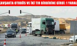 Kırıkkale'de zincirleme kaza: Otobüs ve iki TIR çarpıştı