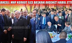MHP Lideri Bahçeli, Korkut İlçe Başkanı Akdeniz’i kabul etti