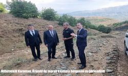 Milletvekili Karaman, Üzümlü’de toprak kayması bölgesini değerlendirdi