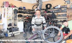 Erzincan'da bisiklet tamircilerinde yaz yoğunluğu