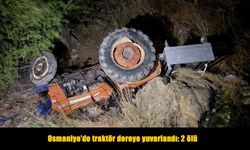 Tarla dönüşü traktör dereye yuvarlandı: 2 ölü