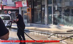 Sarıkamış’ta cadde ve kaldırımlar tazyikli suyla yıkanıyor