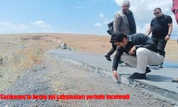 Sarıkamış’ta beton yol çalışmaları yerinde incelendi