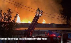 Erzincan’da mobilya imalathanesi alev alev yandı