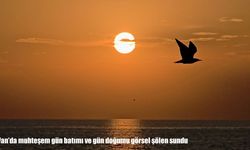 Van'da muhteşem gün batımı ve gün doğumu görsel şölen sundu
