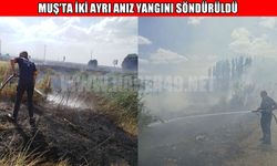 Muş'ta iki ayrı noktada çıkan alevler söndürüldü