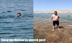 3 bin 300 metrelik zorlu parkur: Elazığ’dan Malatya’ya yüzerek geçti