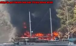 Fethiye’de gezi teknesi alev aldı: 115 kişi denize atladı