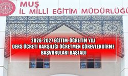 Muş’ta ücretli öğretmenlik başvuruları başladı: İşte detaylar