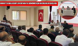 Korkut’ta muhtarlarla Malazgirt Zaferi toplantısı yapıldı
