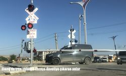Elazığ’da tren yolunda kazaya davetiye çıkaran anlar