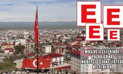 Muş’ta 23 Ağustos Pazar günü hangi eczaneler nöbetçi?