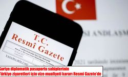 Suriye diplomatik pasaportlulara vize muafiyeti Resmi Gazete’de