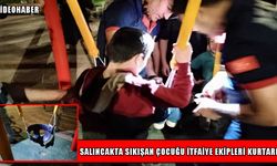 Muş’ta salıncakta sıkışan çocuk itfaiye ekiplerince kurtarıldı