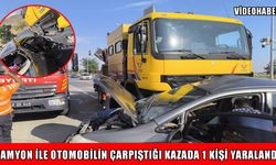 Muş-Bitlis Karayolu'nda kamyon ile otomobil çarpıştı: 1 yaralı