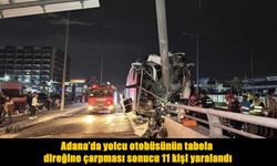 Adana’da yolcu otobüsü kaza yaptı: Çok sayıda yaralı var