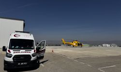 Erzurum'da rahatsızlanan hamile kadın ambulans helikopterle hastaneye kaldırıldı