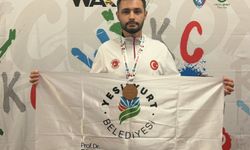 Yeşilyurt Belediyesporlu Ömer Faruk Yılmaz dünya üçüncüsü oldu