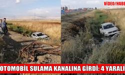 Muş’ta kontrolden çıkan otomobil sulama kanalına devrildi: 4 yaralı