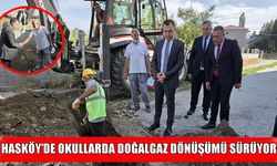 Hasköy Kaymakamı Güney, okullardaki doğalgaz dönüşüm çalışmalarını inceledi