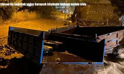 Erzincan’da sağanak yağış Saraycık köyünde taşkına neden oldu