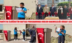 İlköğretim Haftası programında okulun bakımsızlığı dikkat çekti