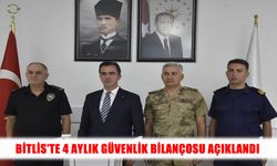 Bitlis’te güvenlik güçlerinin 4 aylık bilançosu belli oldu