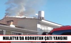 Malatya’da apartmanın çatısında yangın çıktı