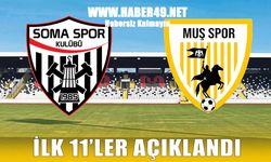 Muşspor’un Somaspor karşısındaki ilk 11’i belli oldu