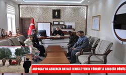 Askerlik yapamayan Fatih Demir için temsili yemin töreni düzenlendi