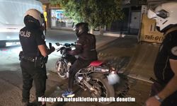 Malatya'da motosikletlere yönelik denetim