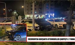 Erzurum’da Kavşakta Kaza: 2 Kişi Yaralandı