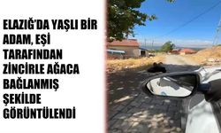 Elazığ’da Yaşlı Adam Ağaca Zincirle Bağlanmış Halde Görüntülendi