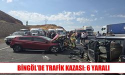 Bingöl’de otomobil ile hafif ticari araç çarpıştı: 6 yaralı