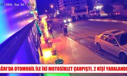 Ağrı’da otomobil ile iki motosiklet çarpıştı: 2 yaralı