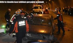 Bitlis’te tünelde kaza tatbikatı gerçeğini aratmadı