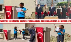 İlköğretim Haftası programında okulun bakımsızlığı dikkat çekti