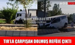 Muş-Bitlis kara yolunda TIR ile dolmuş çarpıştı: 1 yaralı