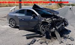 Elazığ'da ağustos ayında meydana gelen 377 kazada 298 kişi yaralandı
